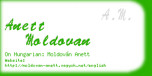 anett moldovan business card
